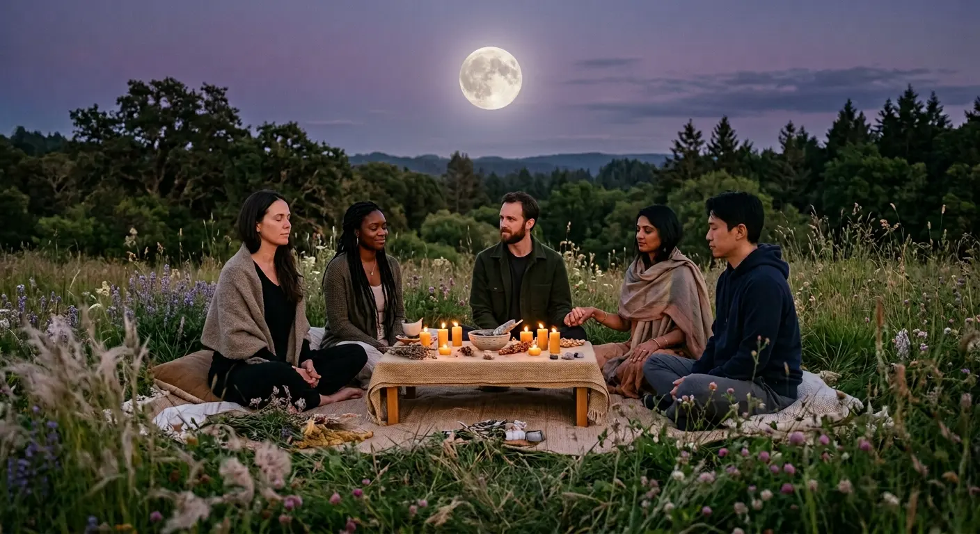 A peaceful spiritual gathering